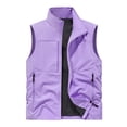 thumbnail image 1 of LODIENY Lightweight Softshell Vest for Men with Multi Pockets Zip Up Mock Neck Windproof Sleeveless Tops for Golf Running Hiking Outerwear Pink XXXL, 1 of 4