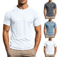 thumbnail image 1 of LODIENY Lightweight Workout Quick Dry Shirts for Men Crew Neck Running Athletic T-Shirt Breathable Short Sleeve Slim Fit Gym Tops Gray L, 1 of 6