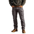 thumbnail image 1 of LODIENY Men Slim Fit Cargo Pants Abrasion Resistant Functional Outdoor Sweatpants Straight Leg Hiking Trousers with Multi Pockets Gray S, 1 of 5