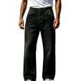 thumbnail image 1 of LODIENY Men Wide Leg Baggy Jeans Y2k Casual Loose Fit Washed Denim Pants Streetwear Work Office Hip Hop Vintage 2000s Jean Trousers with Pockets Gray XL, 1 of 5