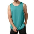 thumbnail image 1 of LODIENY Men's Athletic Quick Dry Workout Sport Muscle Tees Soft Bodybuilding Gym Jogging Tank Tops Summer Sleeveless Shirts Green M, 1 of 8