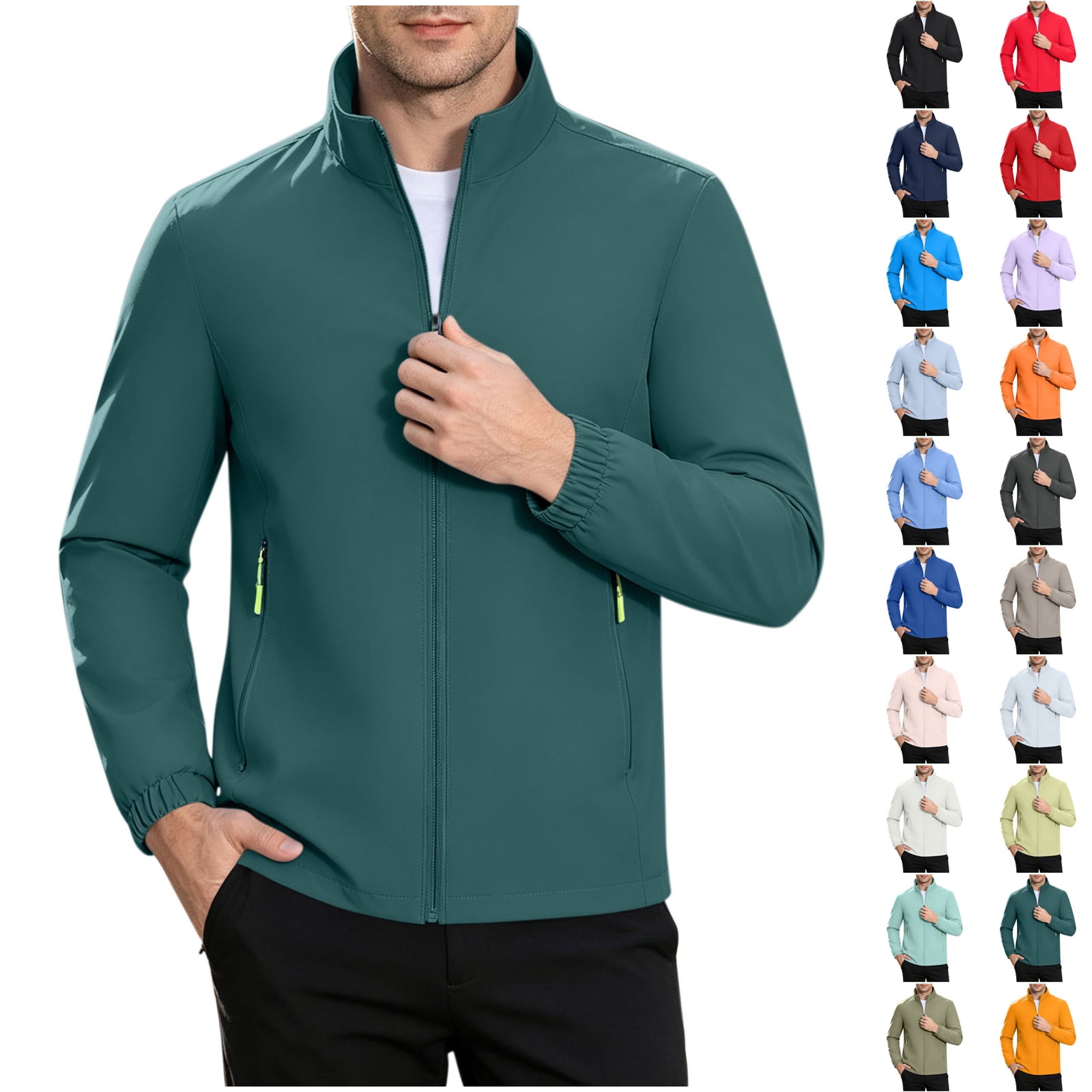 Bronze Rings Men LODIENY Men's Lightweight Softshell Jacket Fall Winter Waterproof ...