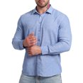 thumbnail image 1 of LODIENY Men's Stretch Wrinkle Free Dress Shirt Long Sleeve Collared Button Down Shirts Regular Fit Wedding Work Blouses Light Blue S, 1 of 6