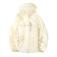 thumbnail image 1 of LODIENY Men's Sun Protection Hooded Jackets with Zipper Pockets and Drawstring Lightweight Cooling Full Zip UV Coat for Outdoor Cycling Beige XS, 1 of 7