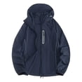 thumbnail image 1 of LODIENY Men's Sun Protection Hooded Jackets with Zipper Pockets and Drawstring Lightweight Cooling Full Zip UV Coat for Outdoor Cycling Black L, 1 of 7
