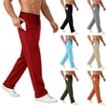 thumbnail image 1 of LODIENY Mens Lightweight Sweatpants Loose Fit Open Bottom Mesh Athletic Pants Drawstring Elastic Waist Quick Dry Cooling Joggers Trousers with Pockets Khaki XXXL, 1 of 6