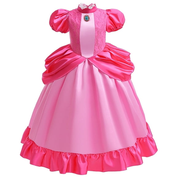 LOEL Girls Pink Princess Dresses Birthday Party Fancy Outfit Fairy Dress up