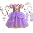 thumbnail image 1 of LOEL Girls Princess Dresses Birthday Cosplay Party Princess Dress up Purple Fairy Dress, 1 of 8