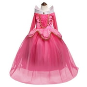 HAWEE Little Girls Princess Dress Cosplay Fairy Pink Dress Halloween Fancy Dress Age 3-8Y