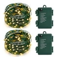 thumbnail image 1 of LOENDE Christmas Lights, 100 LED 33 FT Battery Operated Fairy Lights for Home Party Garden Christmas Decoration, 2 Pack, 1 of 7