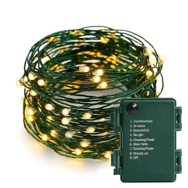 LOENDE Christmas Lights, 50 LED 17 FT Battery Operated Fairy Lights for Home Party Garden Christmas Decoration, 1 Pack