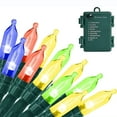 thumbnail image 1 of LOENDE Christmas Lights, LED String Light 34ft 100 LED Christmas Lights with Timer & 8 Modes, Battery Operated String Light, Multi-color, 1 of 6
