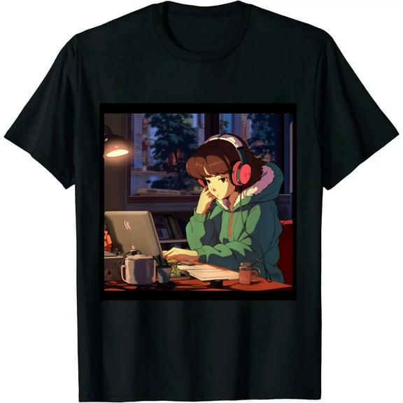 LOFI HIP HOP CHILL RELAXING JAZZ HOP BEATS STUDY GIRL T-Shirt