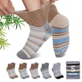 thumbnail image 1 of LOFIR Bamboo Viscose Diabetic Socks, Wide Non Binding Neuropathy Socks for Women & Men, 5 Pairs Ankle Seamless Socks, Size 9-11, 1 of 6