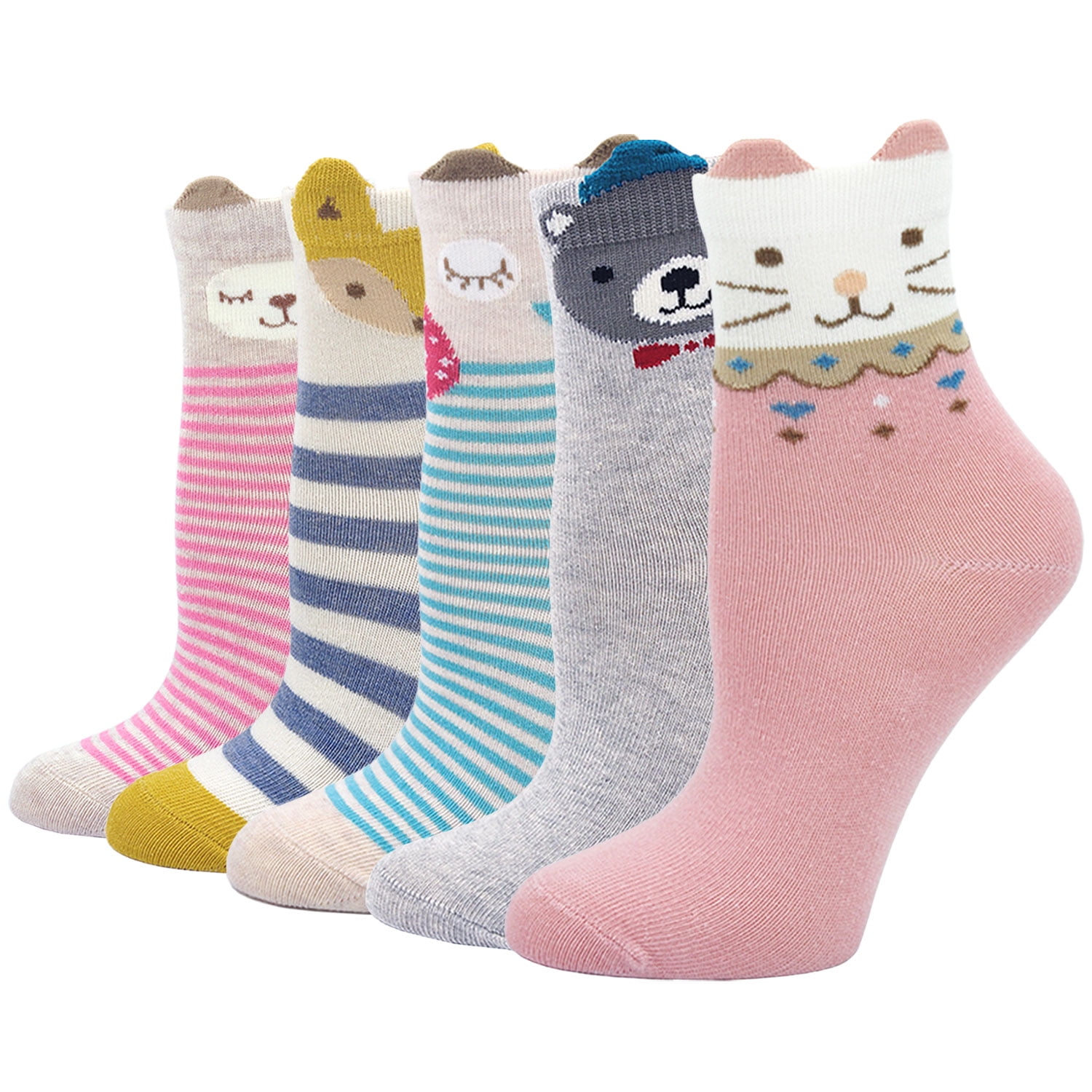 FLOSO Childrens Girls Cotton Rich Gripper Socks (3 Pairs)