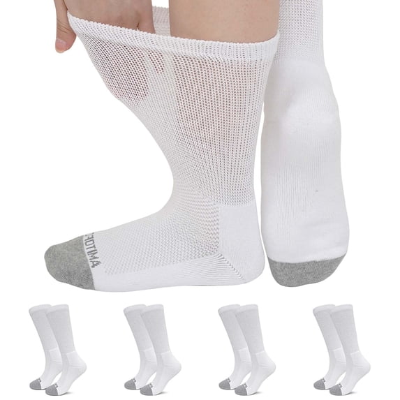 LOFIR Men's & Women's Cushioned Diabetic Socks – Soft Cotton, Seamless Toe, and Comfortable Fit for All-Day Relief