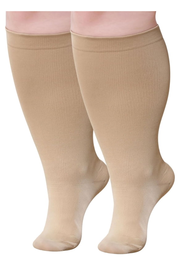 Men's and Women's Breathable Running Compression Socks, Beige