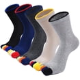 thumbnail image 1 of LOFIR Toe Socks for Men, Cotton Athletic Running Ankle 5 Finger Quarter Mens Ankle Socks Size 7-10.5, 5 Pairs, 1 of 7