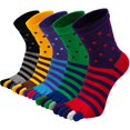 thumbnail image 1 of LOFIR Toe Socks for Mens Five Finger Striped Sock Running Athletic Cotton Ankle Socks Size 7-10.5, 5 Pairs, 1 of 8