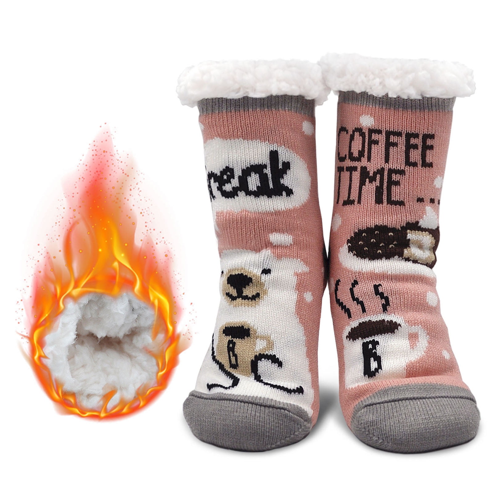 TSANGWAI Womens Slipper Socks Non Slip Fuzzy Socks For Women Winter