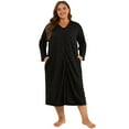 thumbnail image 1 of LOFIR Women Zipper Robe Long Sleeve Loungewear Lightweight Housecoat Full Length Robes for Women with Pockets, 1 of 7