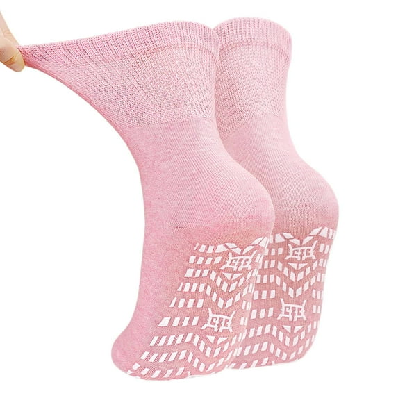 LOFIR Women's Non-Slip Grip Socks – 1 Pair of Rubber-Soled Socks, Perfect for Yoga, Pilates, and Hospital Use, Size 6-9
