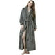LOFIR Womens Fleece Robe - Plush Long Bathrobe Warm Super Soft Fluffy ...