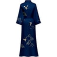 thumbnail image 1 of LOFIR Womens Long Silk Kimono Robes, Satin Silky Bathrobe Robe Soft Floral Bridesmaid Robes for Women, Ladies Sleepwear, 1 of 10