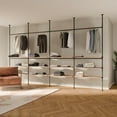 thumbnail image 1 of pamo Industrial Pipe Clothing Rack with Shelf - 660 lbs Capacity - Clamping Clothes Rack and Walk In Closet with Wooden Shelf for Wardrobe, 1 of 9