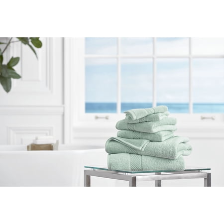 LOFT BY LOFTEX New Wave Soft and Absorbent Bath 6 Piece Set, Blue Haze