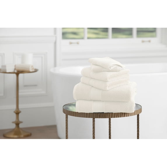 LOFT BY LOFTEX Second Generation Soft and Absorbent Bath 6 Piece Set, Eggnog