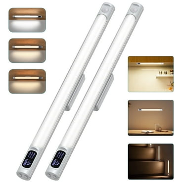 Onekawa 2 Pack 14" Motion Sensor Closet Lights Wireless Under Cabinet Lights Stick-on Safe Night Light Bar for Wardrobe, Kitchen Wireless Lighting