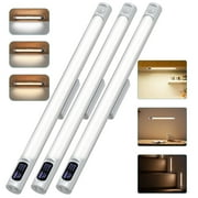 Onekawa 3 Pack 14" Motion Sensor Closet Lights Wireless Under Cabinet Lights Stick-on Safe Night Light Bar for Wardrobe, Kitchen Wireless Lighting
