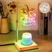 LOFTER-PRO Candle Warmer Lamp, with RGB LED Lights,Timer and Dimmer, Adjustable Height, House Warming Gifts New Home Decor, Gifts for Women Mom, Wax Melt Warmer for Scented Jar Candles