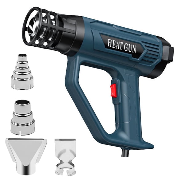 LOFTER-PRO Heat Gun, 2500W Fast Heat Hot Air Gun Kit, 120°F&1022℉(50℃-550℃) Stepless Temperature Control and 4 Nozzles with Overheat Protection for Crafts, Shrinking PVC, Stripping Paint (5.24FT)