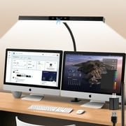 LOFTER-Pro LED Desk Lamps for Home Office, Eye Caring Architect Lights with Clamp, 3 Color Modes and Stepless Dimming, Adjustable Swing Arm for Workbench Drafting, Reading, Study, Black