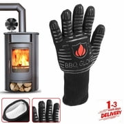 LOG BURNER FIRE HEAT PROOF RESISTANT GLOVE WOOD COAL STOVE FIREPLACE PIT