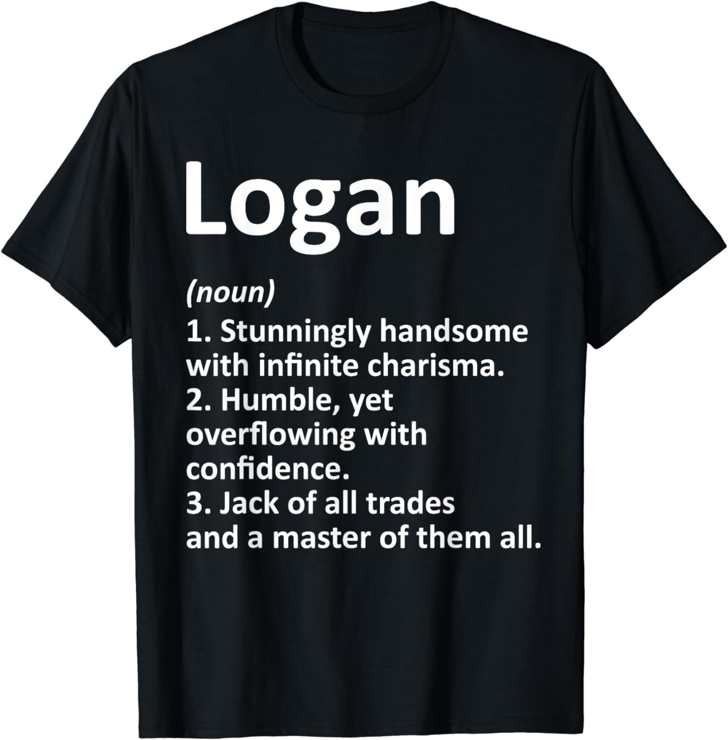 LOGAN Definition Personalized Name Funny Birthday Gift Idea T-Shirt ...