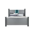 thumbnail image 1 of Logan Silver Wood King Bed with LED and Speakers, 1 of 4