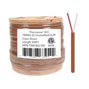 LOGICO 18/2 Thermostat Wire 18 Gauge Solid Copper CMR Heating HVAC AC Cable 500FT