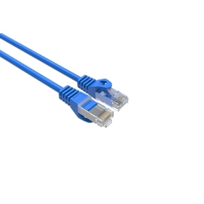 LOGICO Cat6 Slim Ethernet Patch Cable Blue 28 AWG 2FT (25 Pack)