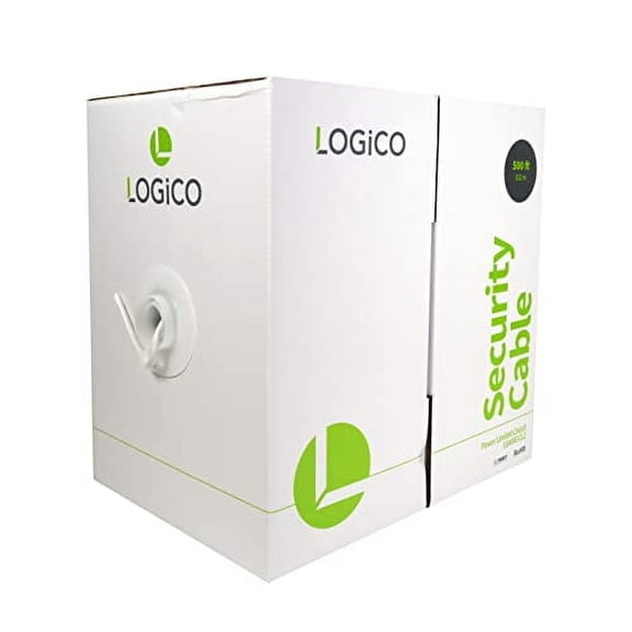 LOGICO Security Wire Burglar Alarm 18/2 500FT Stranded Shielded Control Cable