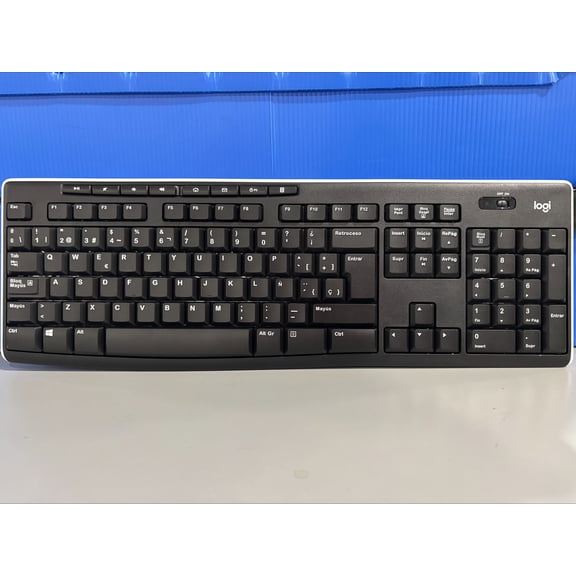 LOGITECH K270 WIRELESS KEYBOARD FULL-SIZE NUMBER PAD - SPANISH - BLACK