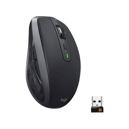 Logitech - MX Anywhere 2S Bluetooth Edition Wireless Mouse with Hyper-Fast Scrolling - Graphite