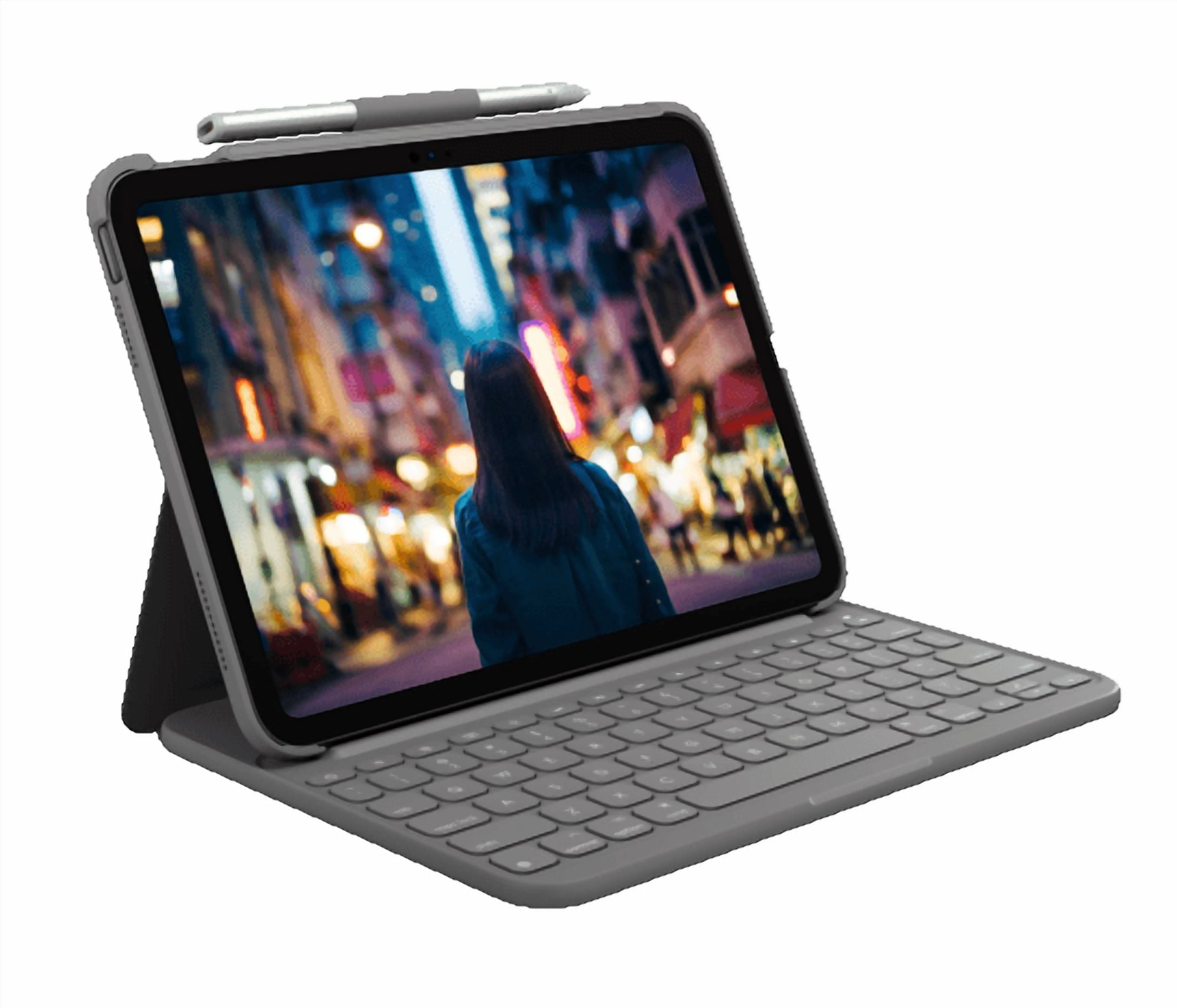 LOGITECH SLIM FOLIO 10.9 APPLE IPAD 10TH GEN CARRYING CASE - OXFORD GRAY