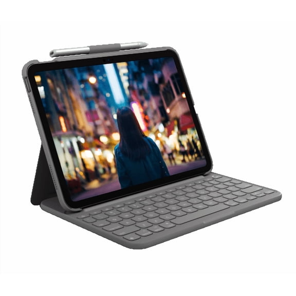 LOGITECH SLIM FOLIO 10.9 APPLE IPAD 10TH GEN CARRYING CASE - OXFORD GRAY