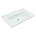 thumbnail image 1 of LOGMEY 31"x20" White Ceramic Vanity Top with Integrated Rectangular Sink - Drop-in Installation, Single Faucet Hole, 1.75" Drain, 1 of 8