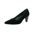 thumbnail image 1 of LOGO By Lori Goldstein Womens Meredith Slip On Pumps, Black Velvet, US 5.5, 1 of 3