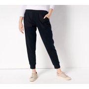 SMARAMS LOGO Lounge by Lori Goldstein Women&rsquo;s Petite French Terry Joggers- Black