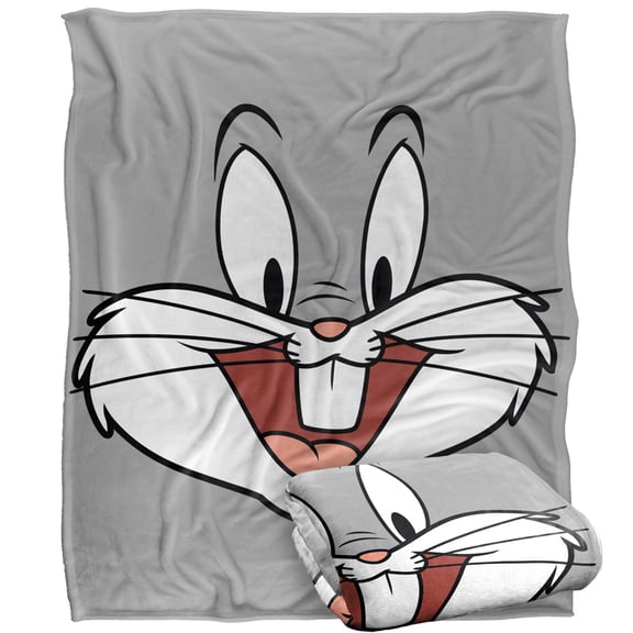 Looney Tunes Blanket, 50'x60', Bugs Bunny Face Silky Touch Super Soft Throw